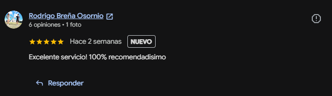 Reseña de Rodrigo Breña Osornio en Google Maps
