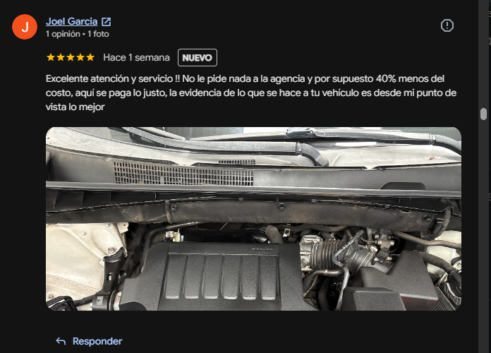 Reseña de Joel Garcia en Google Maps
