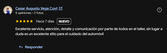 Reseña de Cesar Augusto Vega Coyt en Google Maps