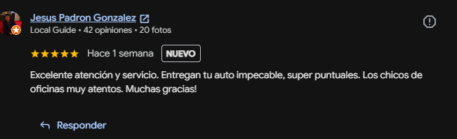 Reseña de Jesus Padron Gonzalez en Google Maps